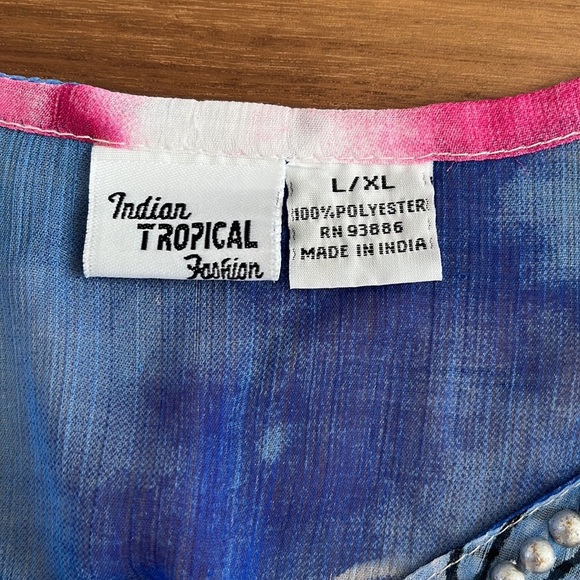 Indian Tropical Beaches & Boho Flowy Coverup excellent - Picture 5 of 5